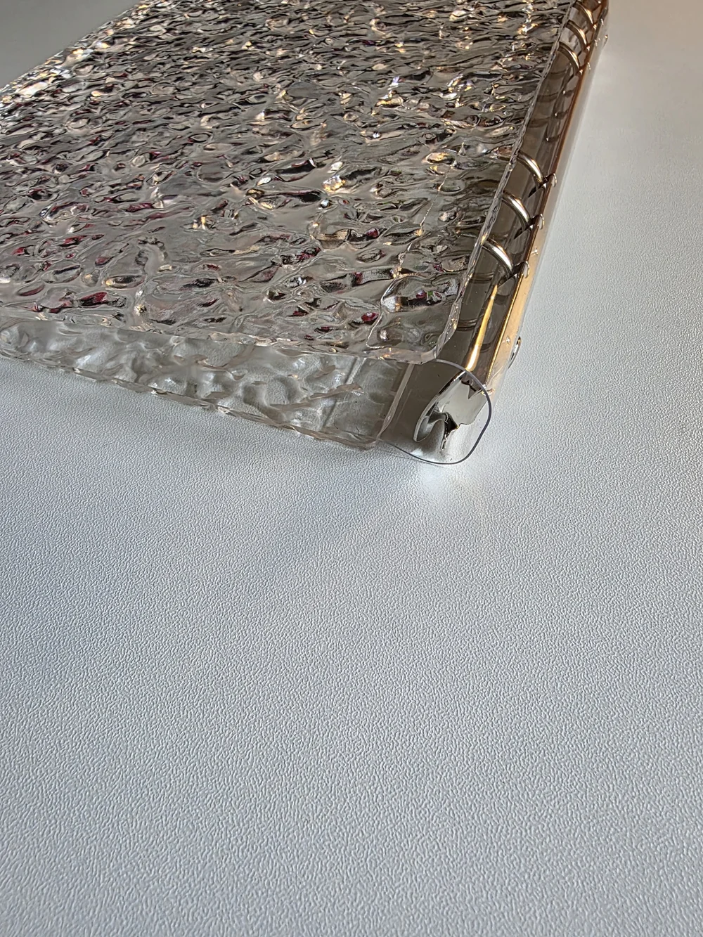 A5 Clear Textured Acrylic 6-Ring Binder - Translucent